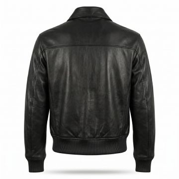 The Batman Bruce Wayne Leather Jacket back view