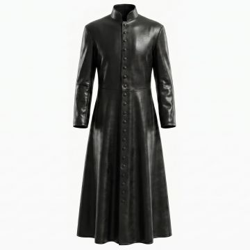 The Matrix Neo Black Leather Coat