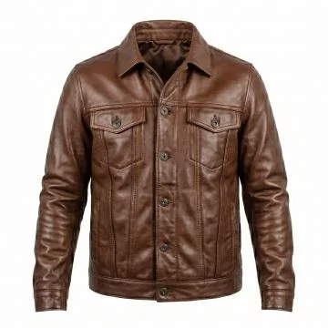 Thor Brown Leather Jacket Men