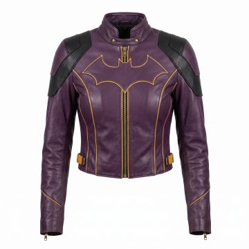 Batgirl Purple Leather Jacket