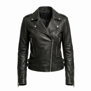 Black Widow Black Leather Jacket