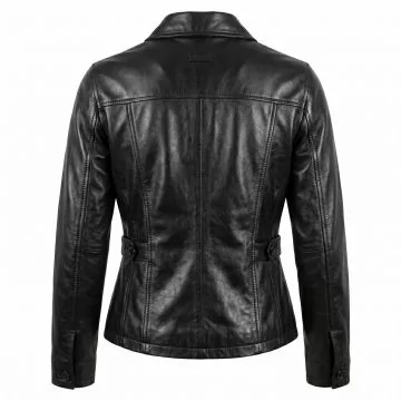 Buffy Black Leather Jacket back view