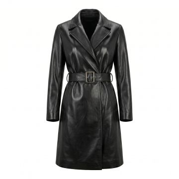 Catwoman Black Leather Coat