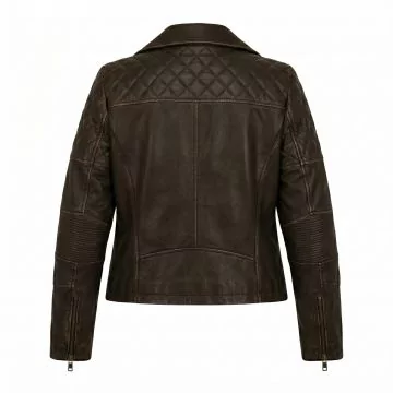Furiosa Mad Max Brown Leather Jacket back view