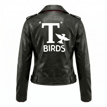 Grease Sandy Black Leather Jacket
