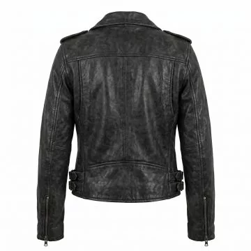 Jessica Jones Black Leather Jacket back view