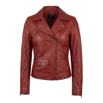 La La Land Mia Maroon Leather Jacket