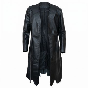 Maleficent Black Leather Coat