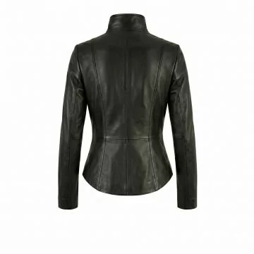 Matrix Trinity Black Leather Jacket back view