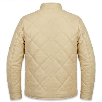 Princess Leia White Leather Jacket back view