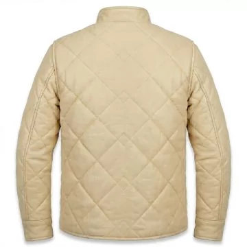Princess Leia White Leather Jacket back view