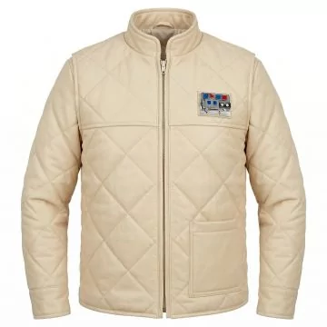 Princess Leia White Leather Jacket front view