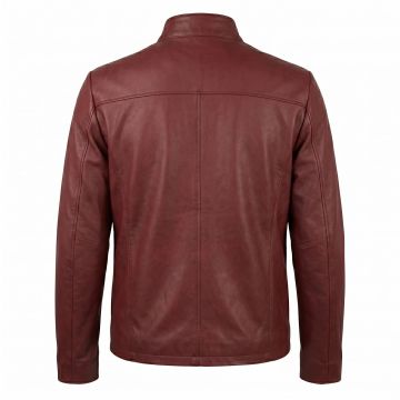 Resident Evil Alice Red Leather Jacket back view