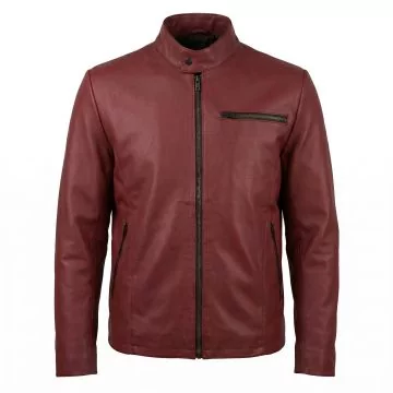 Resident Evil Alice Red Leather Jacket front view