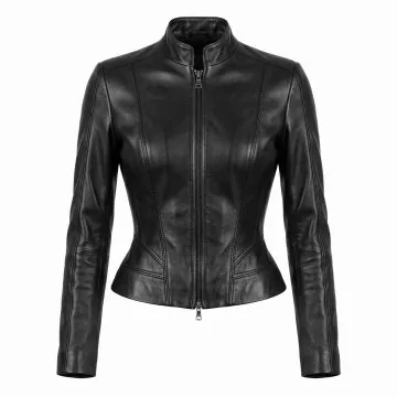 Evelyn Salt Angelina Jolie Black Leather Jacket