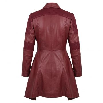 Scarlet Witch Red Leather Coat back view