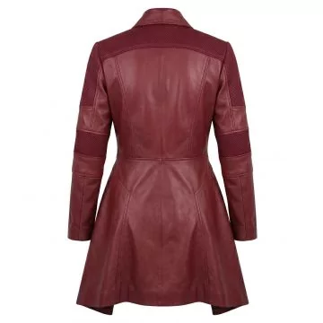 Scarlet Witch Red Leather Coat back view