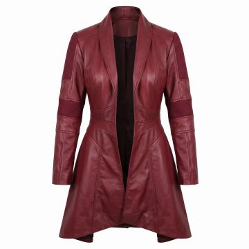 Scarlet Witch Red Leather Coat