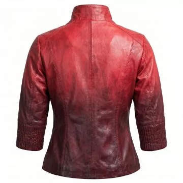 Scarlet Witch Red Leather Jacket back view