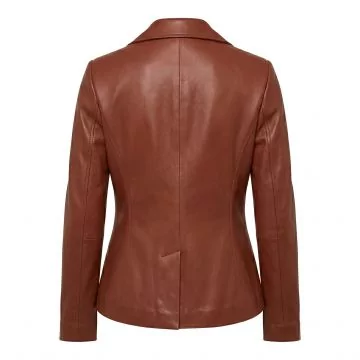 Supergirl Brown Leather Jacket back view