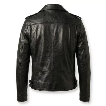 Tomb Raider Alicia Vikander Black Leather Jacket back view