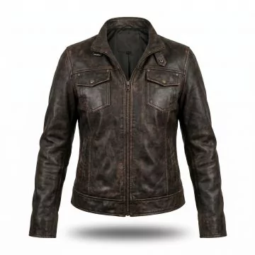 Tomb Raider Lara Croft Brown Leather Jacket Women