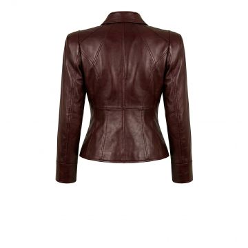 X-Men Jean Grey Red Leather Jacket back view