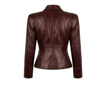 X-Men Jean Grey Red Leather Jacket back view