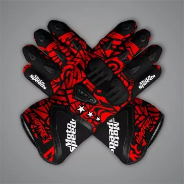 Francesco Bagnaia Black and Red Gloves MotoGP 2024