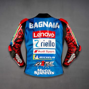 Francesco Bagnaia Ducati Blue Moto Jacket Italian GP 2024