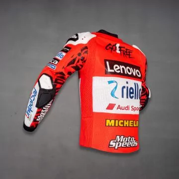 Francesco Bagnaia British GP 2024 replica jacket, left side view