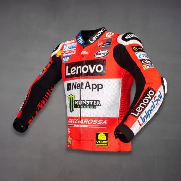 Francesco Bagnaia British GP 2024 replica jacket, left view