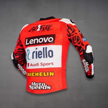 Francesco Bagnaia Ducati Lenovo Jacket British GP 2024 right side view