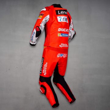 Francesco Bagnaia Leather Bike Suit Ducati MotoGP 2021 left side view