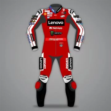 Francesco Bagnaia 2026 Ducati MotoGP replica race suit, front view