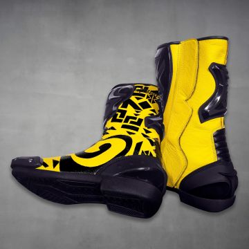 Francesco Bagnaia Yellow Boots 2023 back view