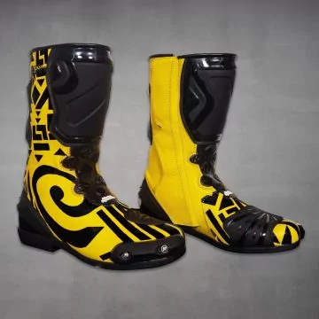 yellow motogp replica racing boots