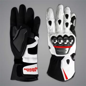 Motorcycle Leathers White Franco Morbidelli MotoGP 2025 Matching Gloves
