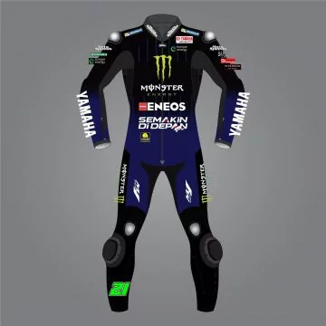 Franco Morbidelli Monster Yamaha leathers, front view