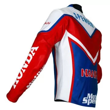 cowhide leather motorcycle racing jacket