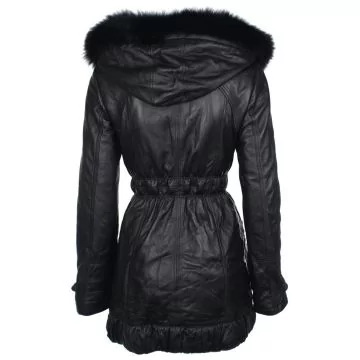 fur hooded coat