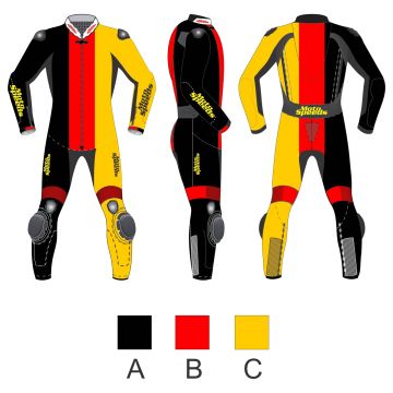 Vêtements de moto en cuir 2 pièces