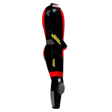 Pantalons de course en cuir à deux pièces avec drapeau vertical d'Allemagne