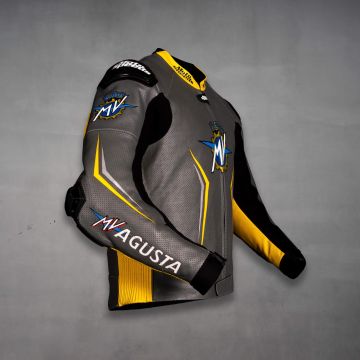 Grey Motorcycle Jacket MV Agusta right view