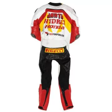 Guy Martin Honda Lederkombi Weiss Tourist Trophy 2009