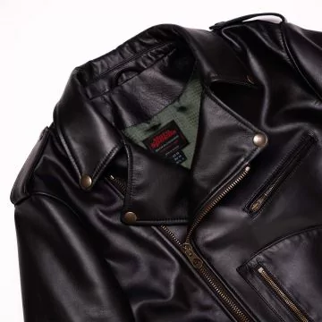 black leather jacket men