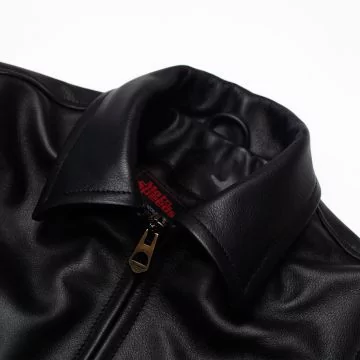 giacca biker pelle bovina nera donna