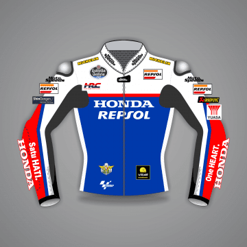 Jaqueta de couro Repsol