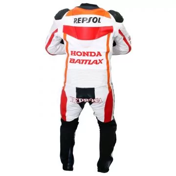 Repsol Honda 2013 racingdrakt i skinn, bakfra