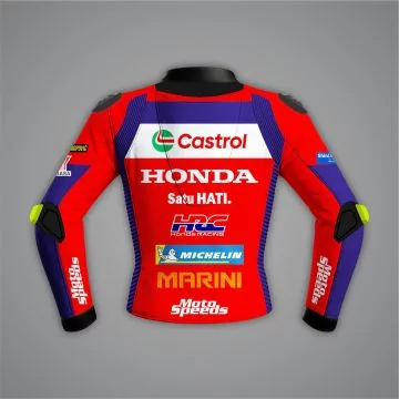 Veste réplique Luca Marini Honda 2025, vue de dos
